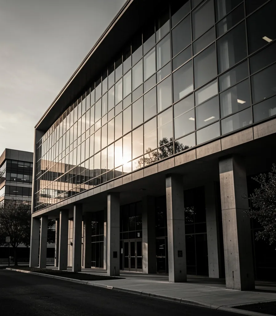 Modern research building architecture