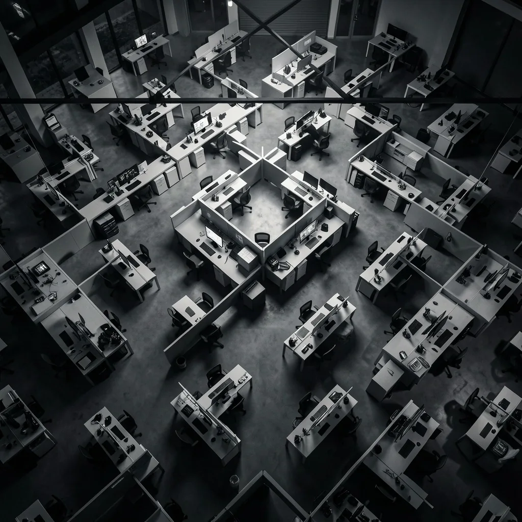 Structured office environment representing workforce patterns